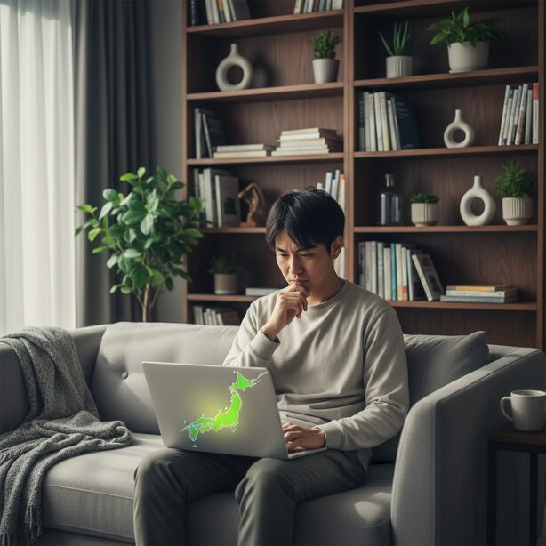 AZUKELのスペースPLANが大型家具に対応するも、提供エリアが一都三県に限定されるという評判。地方在住でサービスを利用できず残念がる男性。