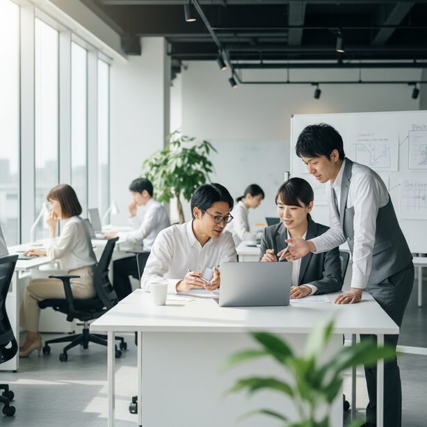 スペラボの退去費用や解約料について、ノートパソコンで調べながら電卓で計算する日本人男性。契約書と鍵が置かれたテーブルで、原状回復費や違約金などの総額を確認し、少し悩んでいる様子。